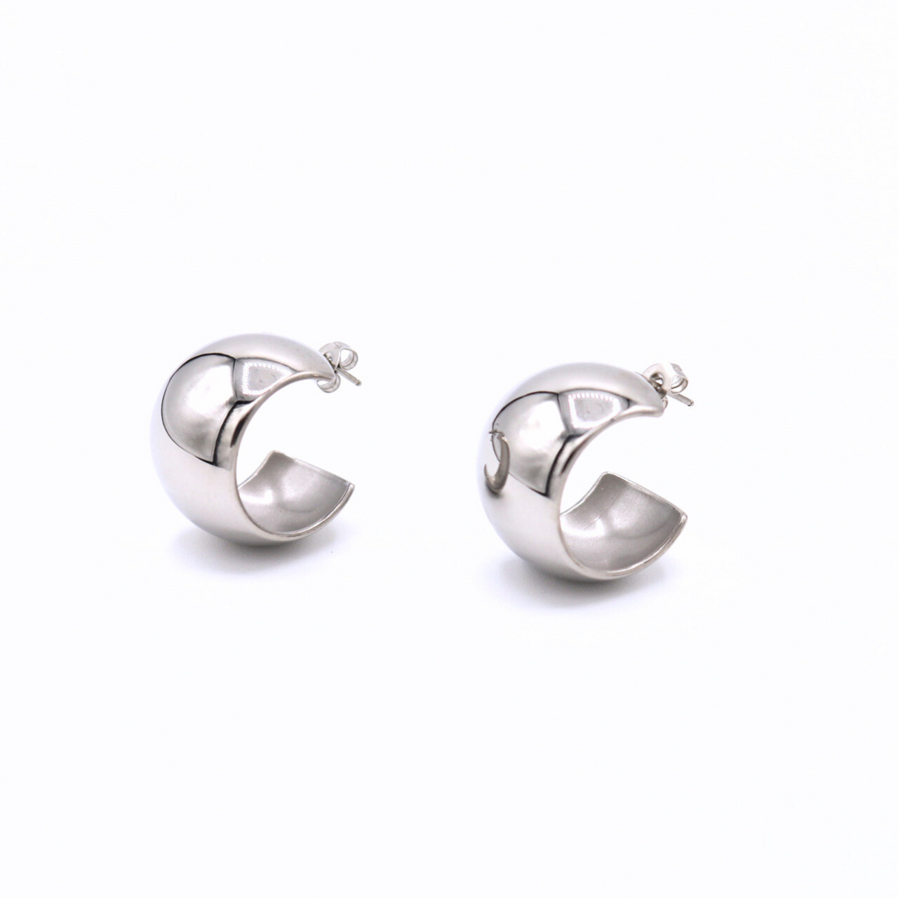 C-Shape Hoop Earrings