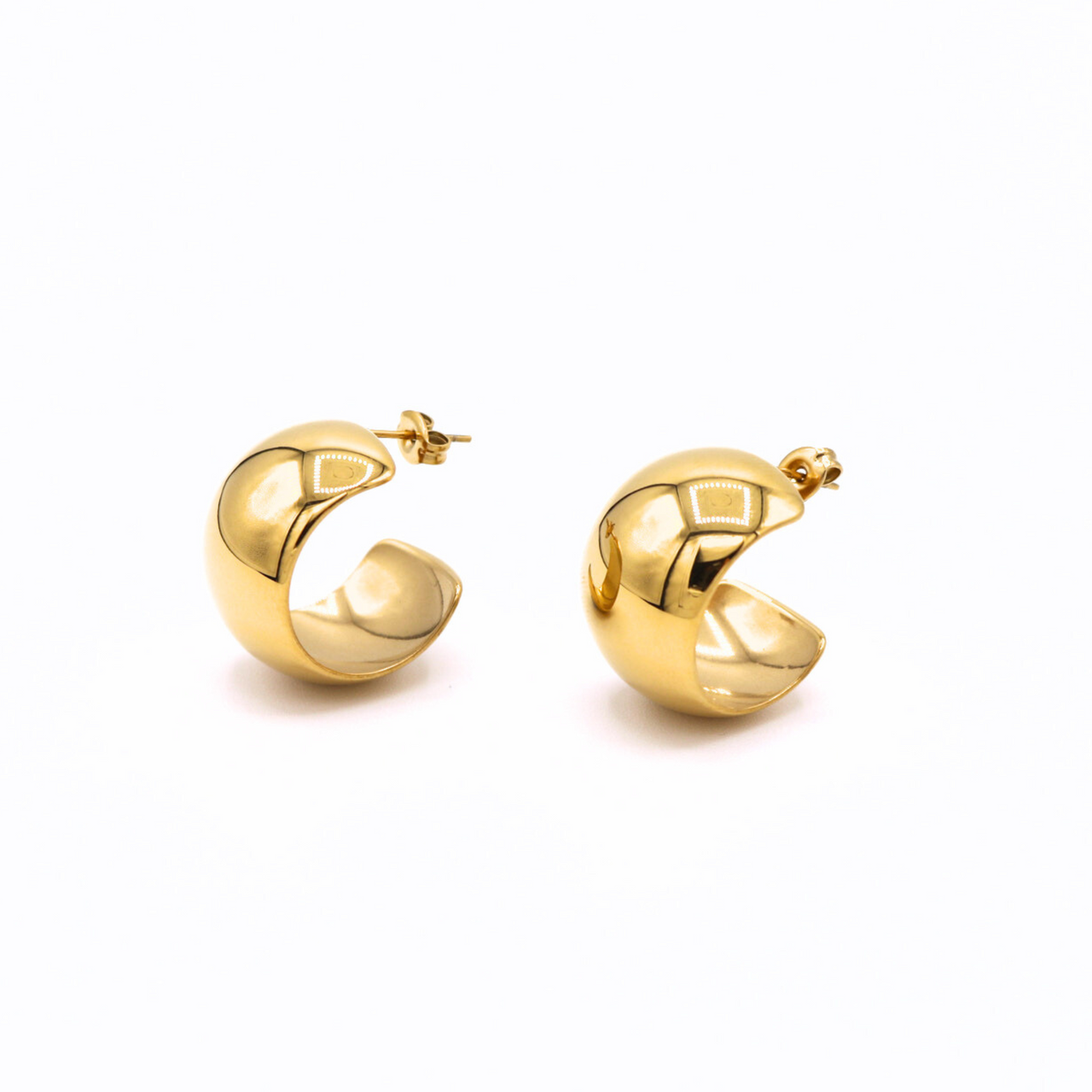 C-Shape Hoop Earrings