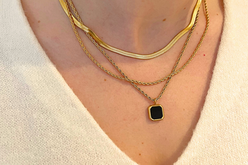 Black Square Pendant