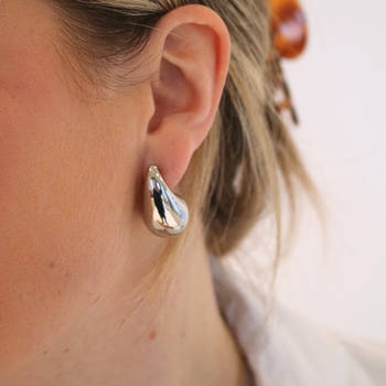 Tear Drop Earrings Silver