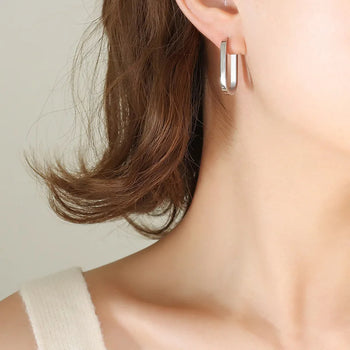 Oval Hoop Earrings