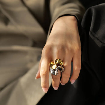 Wave Pleated Ring